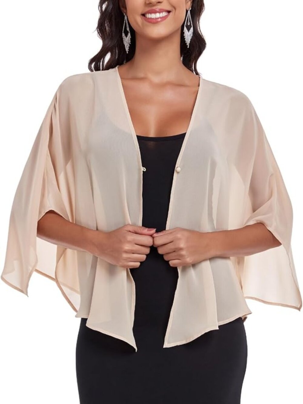 Soft Chiffon Silky Capelets for Bridal Showers or Graduations, Lightweight & Bre